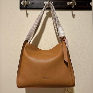 *New* Kate Spade Knott Pebbled Leather & Suede Large Shoulder Bag - Bungalow